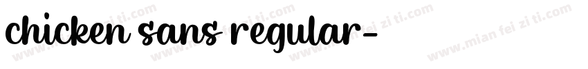 chicken sans regular字体转换